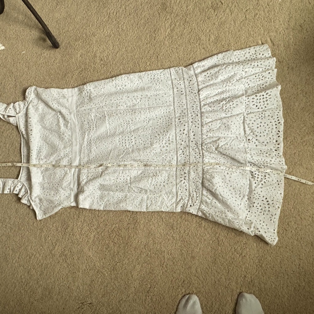 Banana Republic Eyelet Midi Dress in White size 18